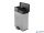 Pedálos szemetes, újrahasznosított műanyag, kivehető vödörrel, 2x26 l, CURVER "Deco bin duo", fekete/ezüst