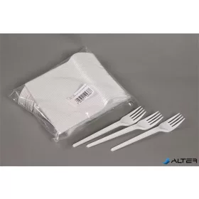   Villa, műanyag, többször használatos, 17 cm, 50 db "Prima", fehér