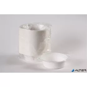   Műanyag gulyás tányér, tetőzhető, 750 ml, 50 db, fehér
