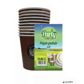 Papírpohár, 2 dl, 10 db, TUTI "Party"