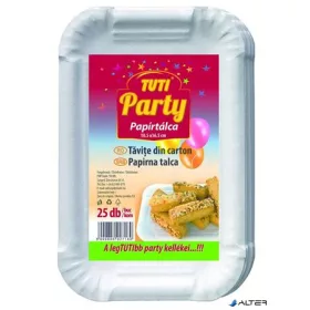 Papírtálca, 10,5x16,5 cm, 25 db, TUTI "Party"