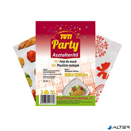 Műanyag asztalterítő, 100 x 120 cm, 2 db, TUTI 'Party'