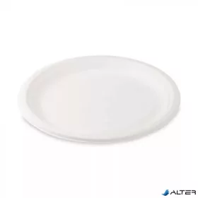 Tányér, PLA, lebomló, 17 cm, 50 db, "Party"