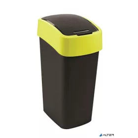   Billenős szemetes, 45 liter, CURVER "Pacific flip bin", fekete/sárga