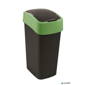   Billenős szemetes, 45 liter, CURVER "Pacific flip bin", fekete/zöld