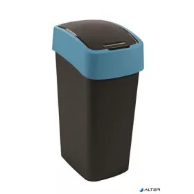   Billenős szemetes, 45 liter, CURVER "Pacific flip bin", fekete/kék