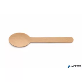 Evőkanál, fa, egyszer használatos, 16 cm, 100 db