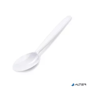   Evőkanál, műanyag, többször használatos, 18 cm, 50 db, fehér