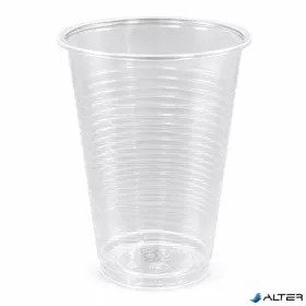Műanyag pohár, 2 dl, 100 db, átlátszó