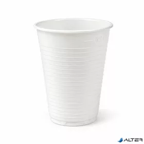 Műanyag pohár, 2 dl, 100 db, fehér