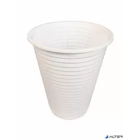 Műanyag pohár, 1,5 dl, 100 db, fehér