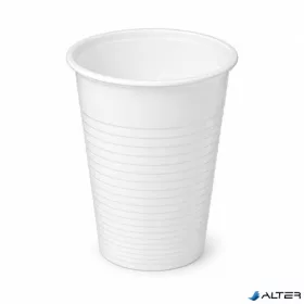 Műanyag pohár, 3 dl, 50 db, fehér