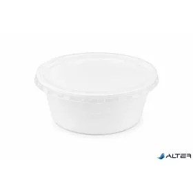   Műanyag gulyás tányér, tetőzhető, 500 ml, 50 db, fehér