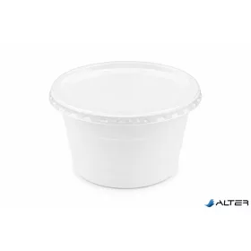   Műanyag gulyás tányér, tetőzhető, 750 ml, 50 db, fehér
