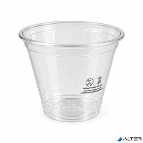   Műanyag shaker és koktélos pohár, 2 dl, 50 db, víztiszta
