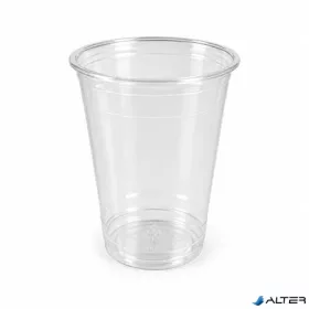   Műanyag shaker és koktélos pohár, 4 dl, 50 db, víztiszta