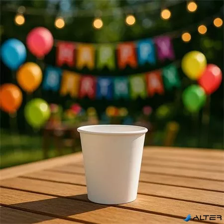 Papírpohár, 1,1 dl, 50 db, "Party", fehér