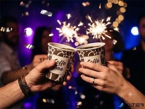 Papírpohár, 3 dl, 20 db, "Party", mintás