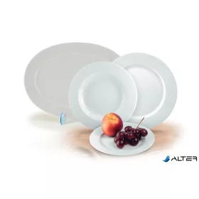   Lapostányér,ROTBERG, fehér, 24 cm, 6db-os szett, "Basic"