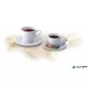 Mokkáscsésze+alj,ROTBERG, fehér, 10cl, 6db-os szett, 'Basic'