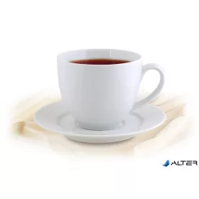   Teáscsésze+alj,ROTBERG, fehér, 38cl, 4db-os szett, 'Basic'