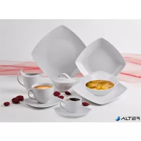   Cukortartó fedővel,ROTBERG, fehér, 30cl, "Quadrate"