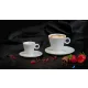 Kávéscsésze+alj, fehér, 22cl, 6db-os szett, 'CoffeeTime'