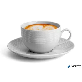  Kávéscsésze+alj,ROTBERG, fehér, 25cl, 6db-os szett, "Elegante"