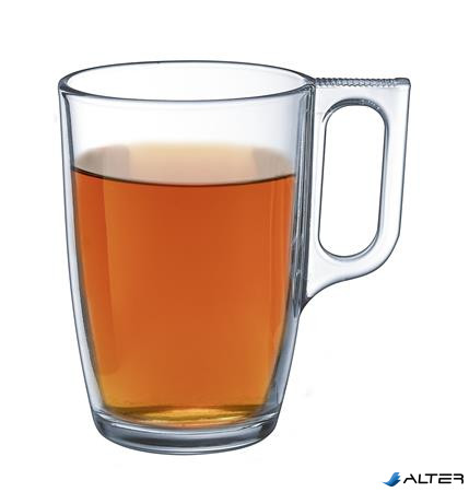 Üvegpohár, füllel, 6 db-os szett, 40 cl, "CoffeeTime"