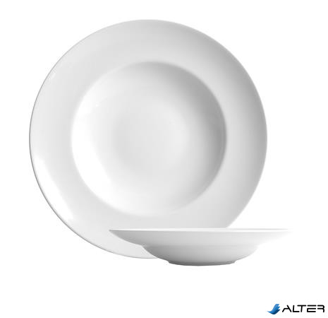 Mélytányér, fehér, 23 cm, 6 db-os szett, "Economic"