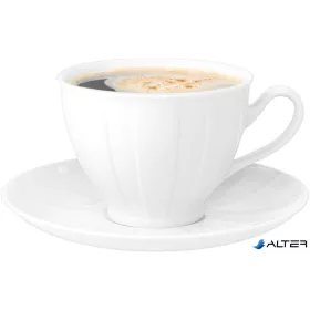   Kávéscsésze+alj, ROTBERG, fehér, 25 cl, 6 db-os szett, "Oslo"