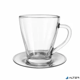 Üvegbögre, inox alj, 25 cl "TeaTime"