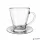 Üvegbögre, inox alj, 25 cl "TeaTime"