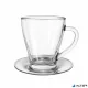 Üvegbögre, inox alj, 25 cl "TeaTime"