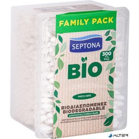   Fültisztító pálcika, biológiailag lebomló, 300 db, SEPTONA