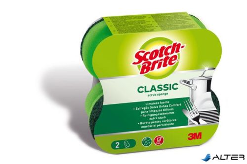 Mosogatószivacs, piskóta alakú, kézkímélő, 3M "Scotch-Brite"