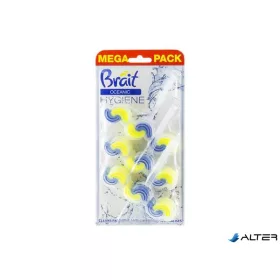  WC tisztító blokk, 2 fázisú, 3x45 g, 'Brait Hygiene and fresh', óceán