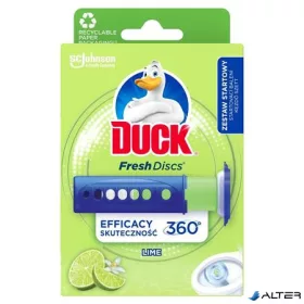   WC tisztító korong adagolóval, 36 ml, DUCK "Fresh Discs", lime 