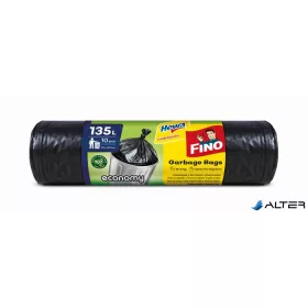   Szemeteszsák, 135 l, 10 db, 70x107 cm, 24 µ, FINO 'Economy', fekete