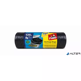   Szemeteszsák, 135 l, 10 db, 70x107 cm, 28 µ, FINO 'Power', fekete