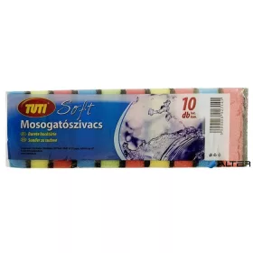 Mosogatószivacs, 10 db, TUTI "Soft"