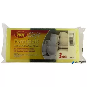 Mosogatószivacs, formázott, 3 db, TUTI "Soft"