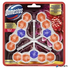   WC frissítő blokk, 3 db-os, DOMESTOS  "Aroma Lux", dália és sárkánygyümölcs