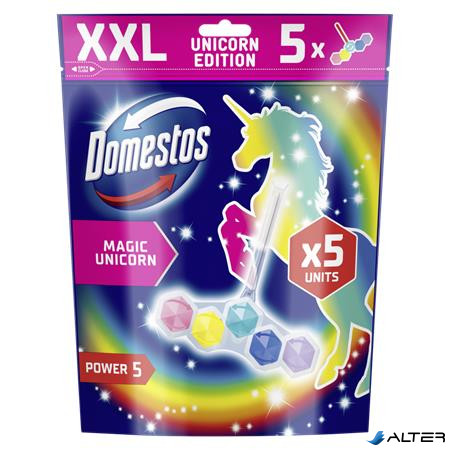 WC frissítő blokk, 5 db-os, DOMESTOS "Power 5", unikornis