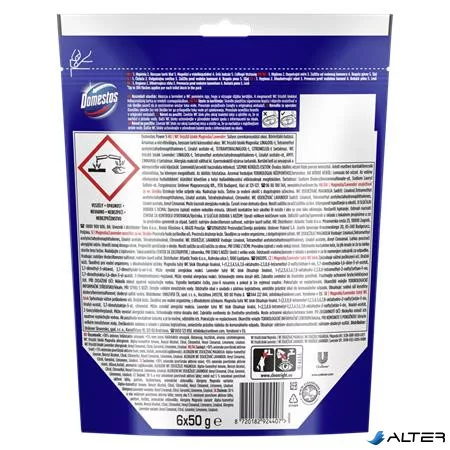 WC frissítő blokk, 6 db-os, DOMESTOS "Power 5", magnólia és levendula