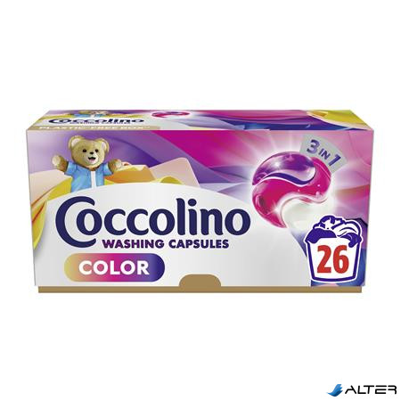 Mosókapszula, 26 db, COCCOLINO "3in1 Color"