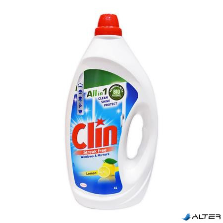 Ablaktisztító, 4 l, utántöltő, CLIN, citrom