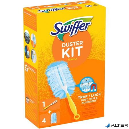Portörlő készlet, 1 nyél + 4 db utántöltő fej, SWIFFER "Duster"