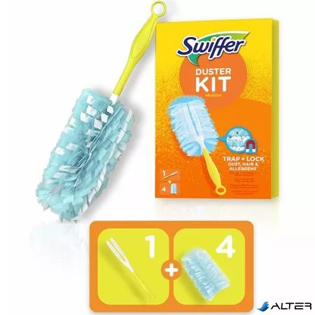 Portörlő készlet, 1 nyél + 4 db utántöltő fej, SWIFFER "Duster"