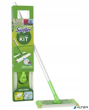 Kezdőkészlet, felmosó, nedves- és száraz utántöltővel, SWIFFER 'Sweeper'